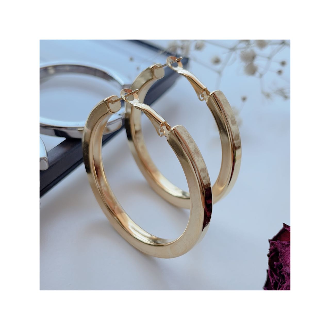 orecchini cerchi piatti