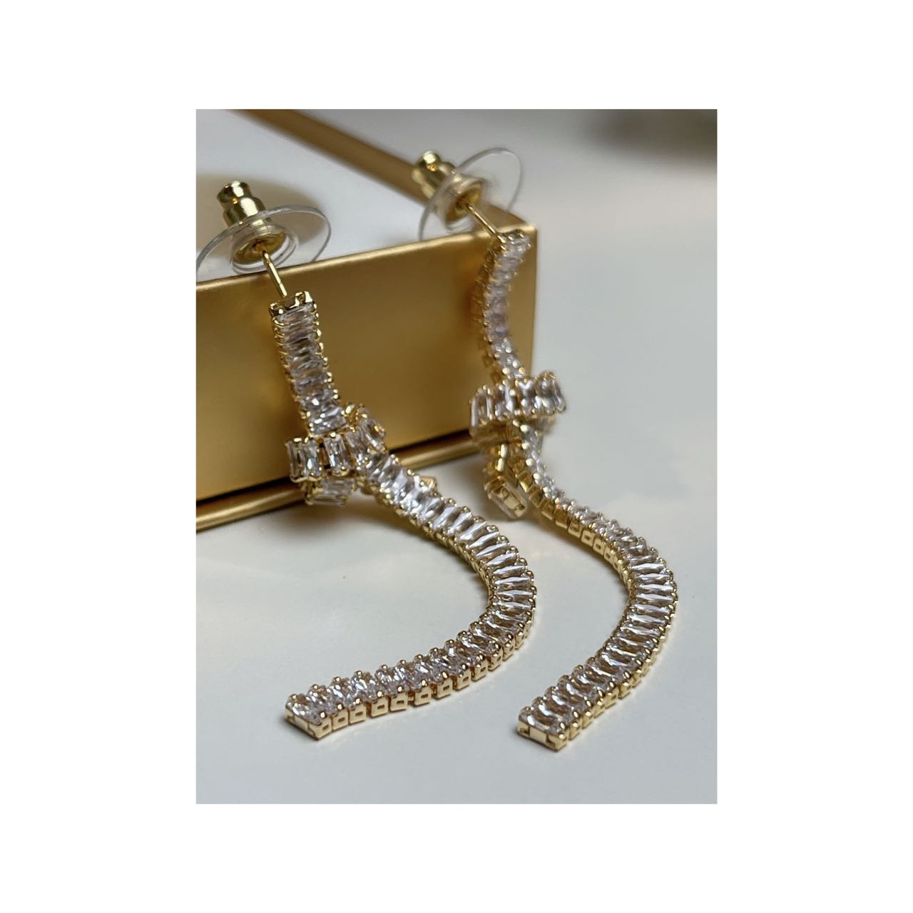 orecchini nodo strass