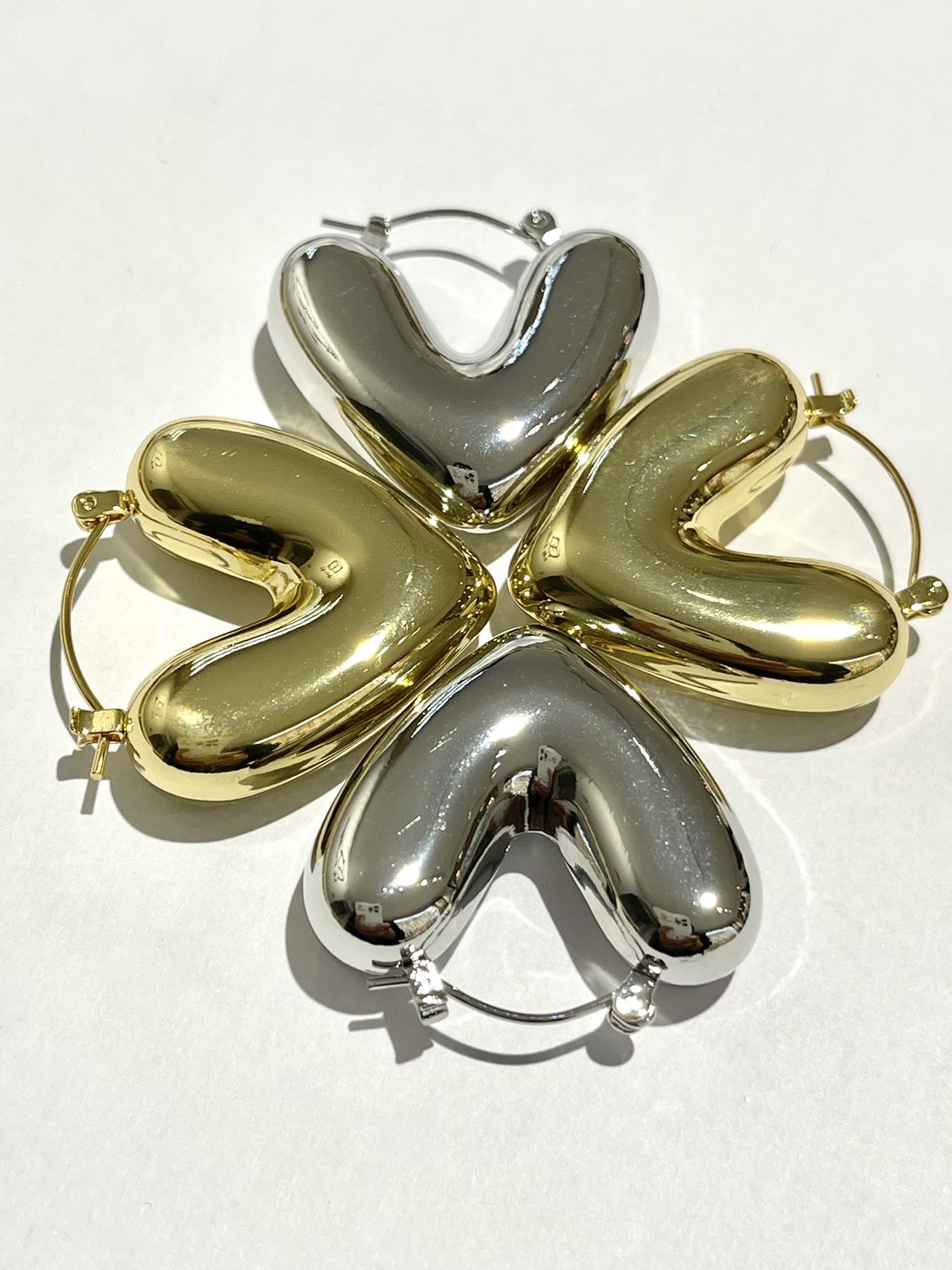 orecchini cuore bombato