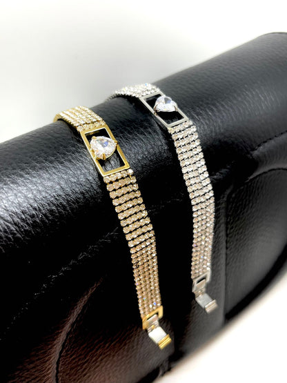 braccialetto tennis cuore