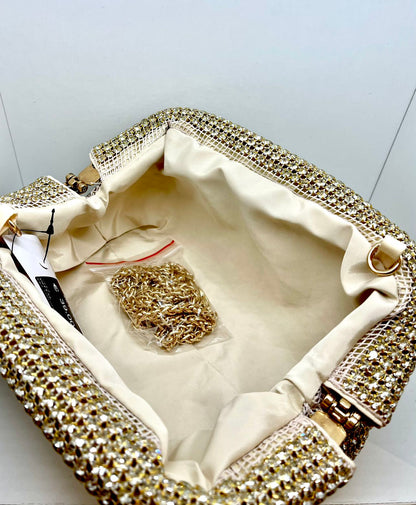 borsetta pochette strass