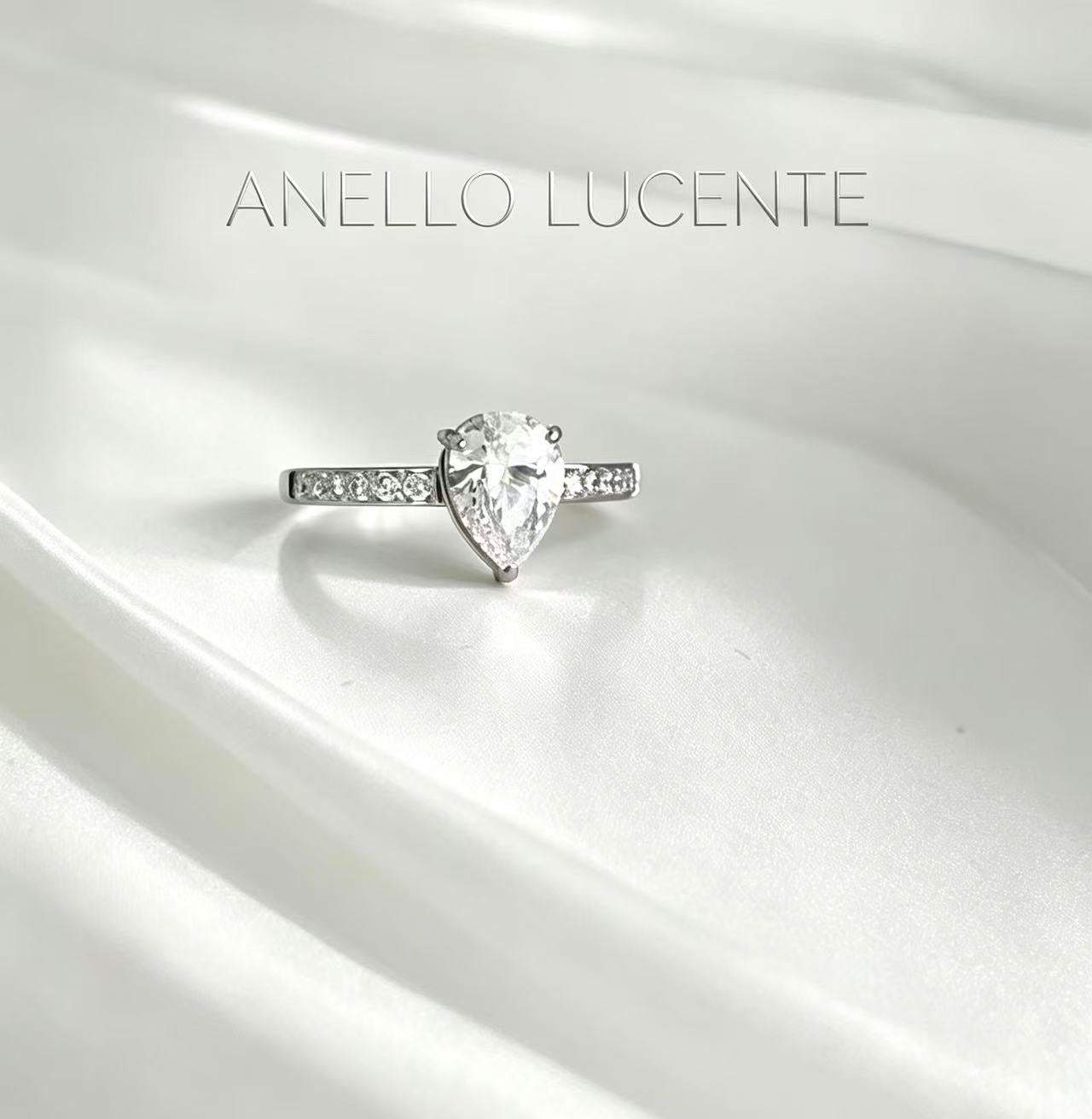 anello goccia cristallo