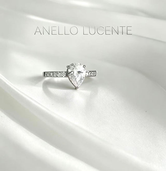 anello goccia cristallo