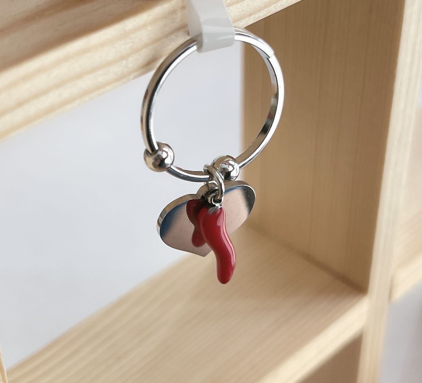 anello cuore cornetto