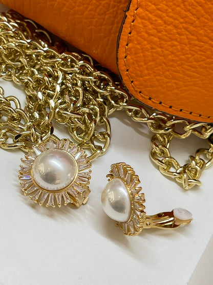 orecchini clipper con perla