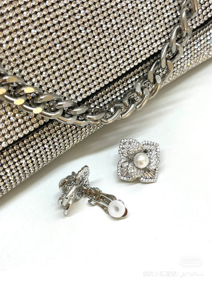 orecchini  fiore a clipper