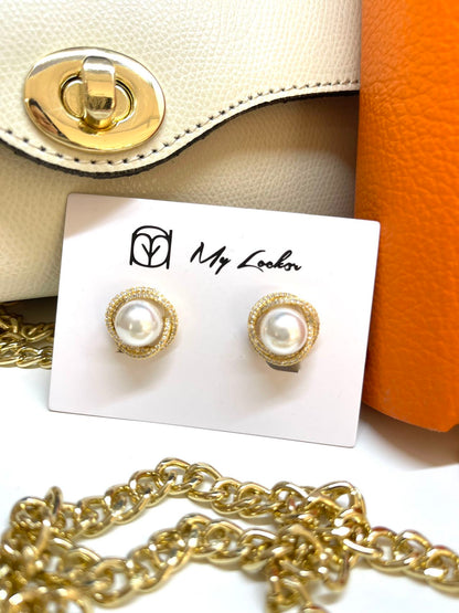 orecchini clipper con perla