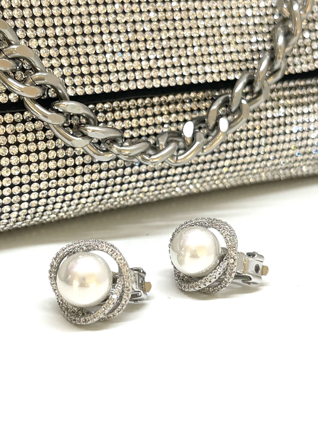 orecchini clipper con perla