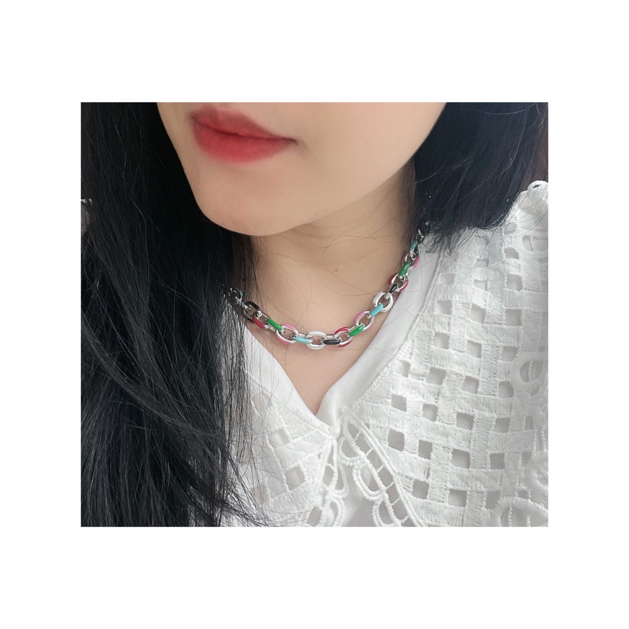 collana catena colorata