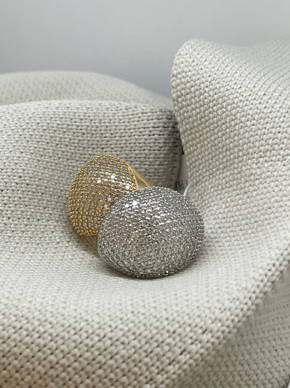 anello bomber strass