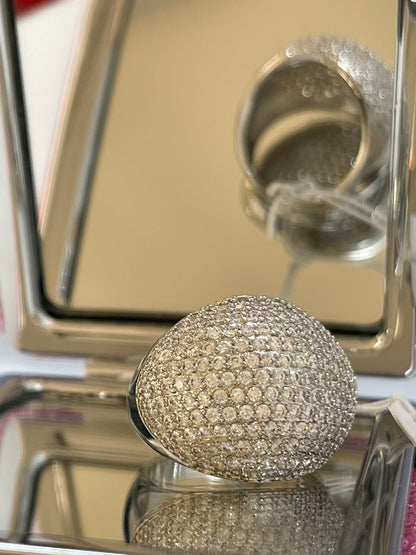 anello bomber strass