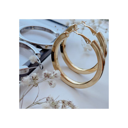 orecchini cerchi piatti