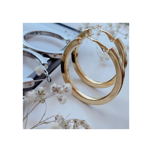 orecchini cerchi piatti