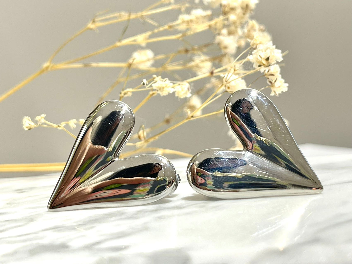 orecchini cuore a lobo