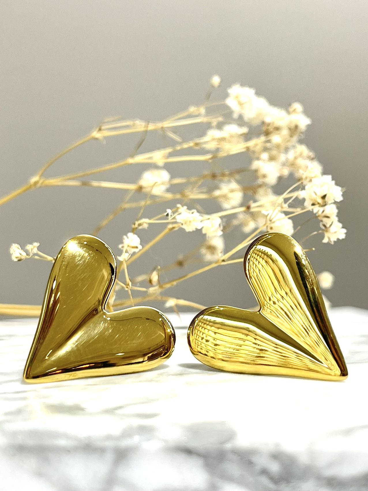 orecchini cuore a lobo