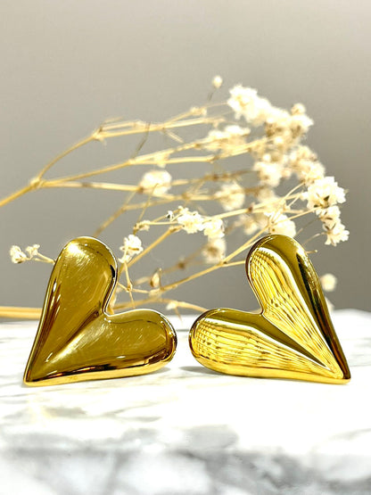 orecchini cuore a lobo