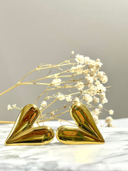 orecchini cuore a lobo