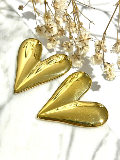 orecchini cuore a lobo